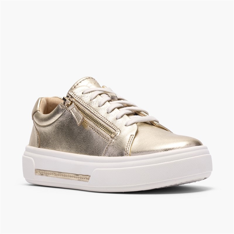 Baskets zippées hollyrose femmes Gold Leather - Image 4