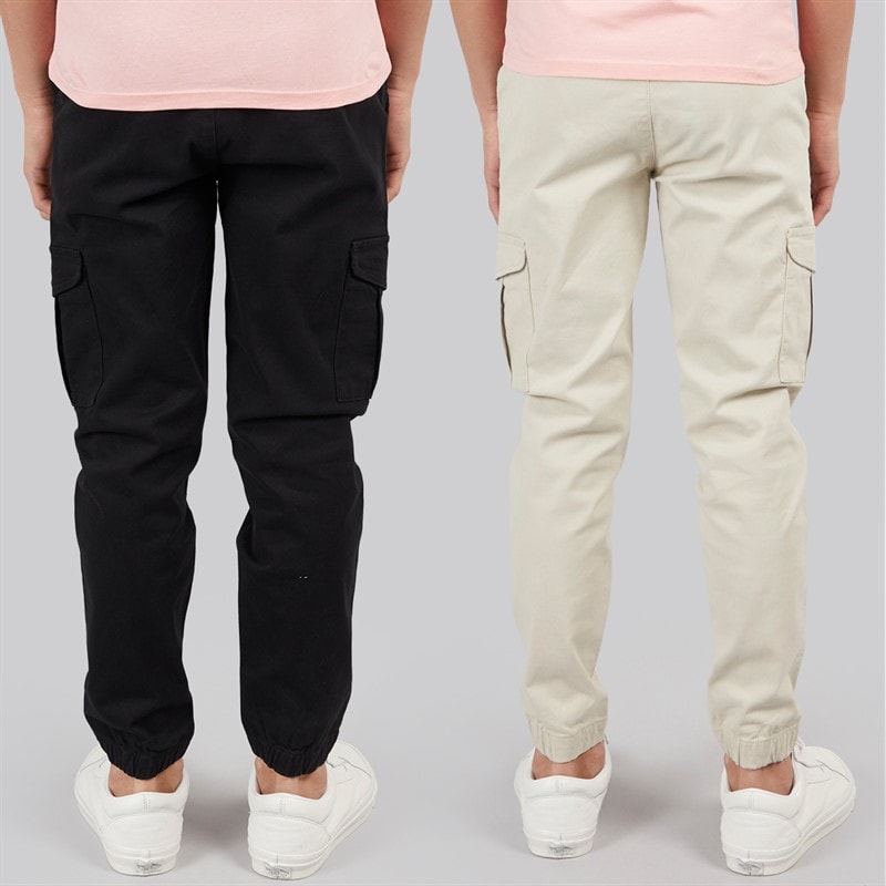 Pantalons cargo chino par deux garçons Noir/Stone - Image 2