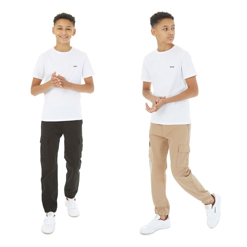Pantalons cargo chino par deux garçons Noir/Stone - Image 3