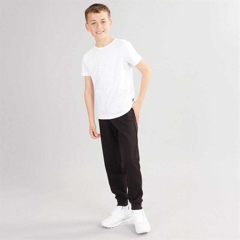 Pantalon de jogging en molleton ajusté avec revers garçons Noir - Image 4
