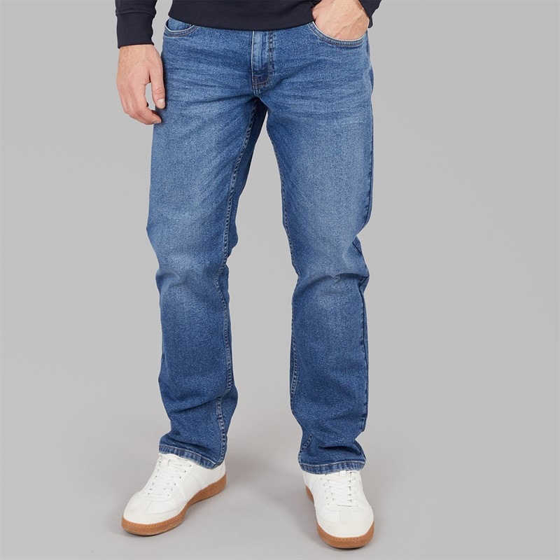 Kangaroo Poo Herren - Gerade Geschnittene Denim-Jeans - Stone Wash