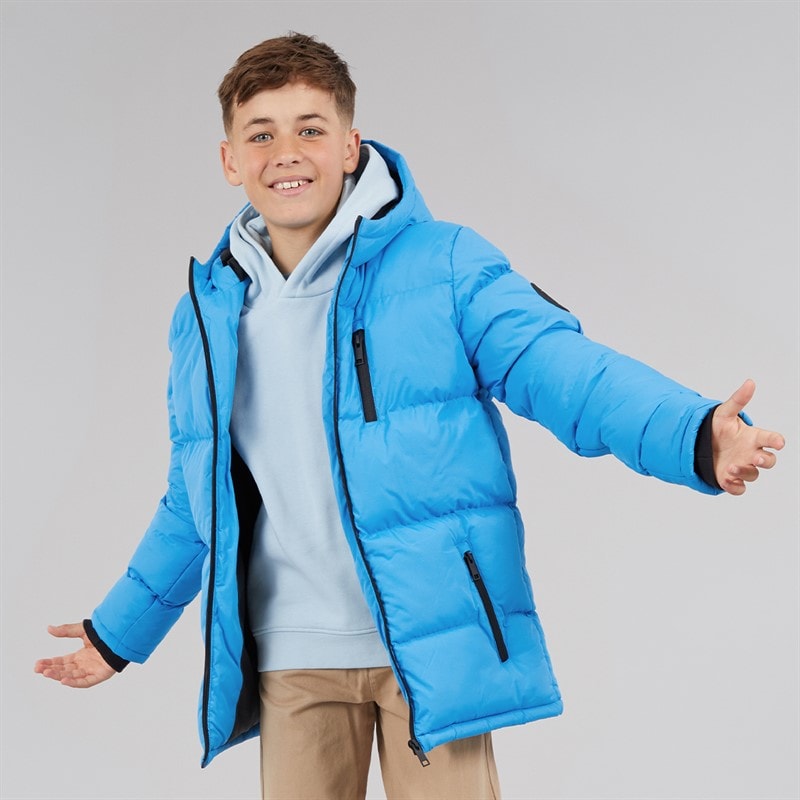 Kangaroo Poo Jongens gewatteerde jas - Blauw