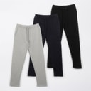 Joggers trois pièces à ourlet ouvert hommes Noir/Marine/Grey Marl