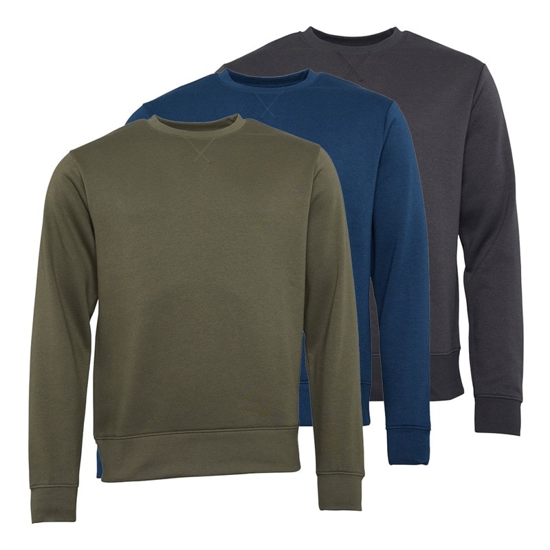 Herren - Fleece-Sweatshirts Dreierpack Blau/Magnet/Khaki - Bild 1
