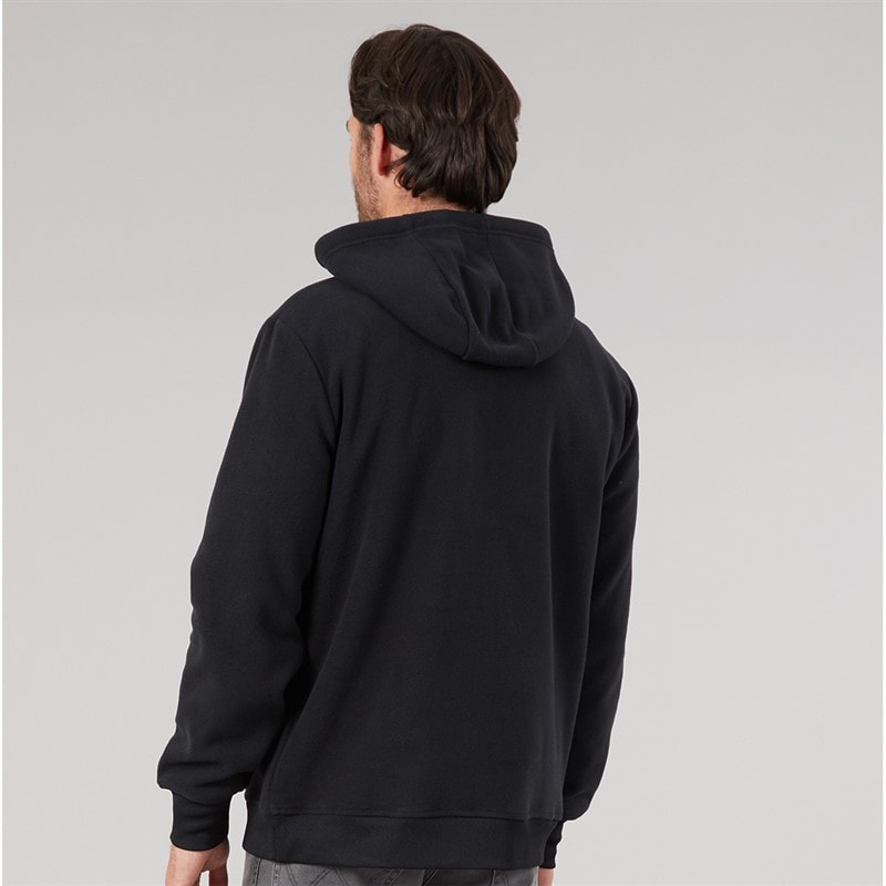 Heren polar fleece hoodie Zwart - Afbeelding 2