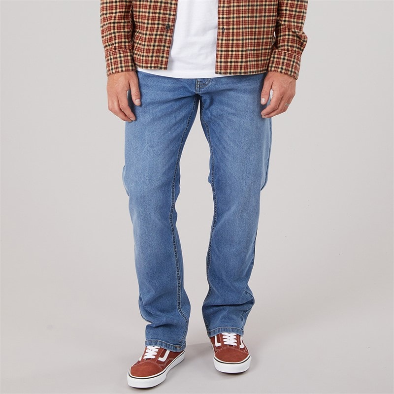Kangaroo Poo Mężczyźni proste dżinsy typu denim - Mid Wash