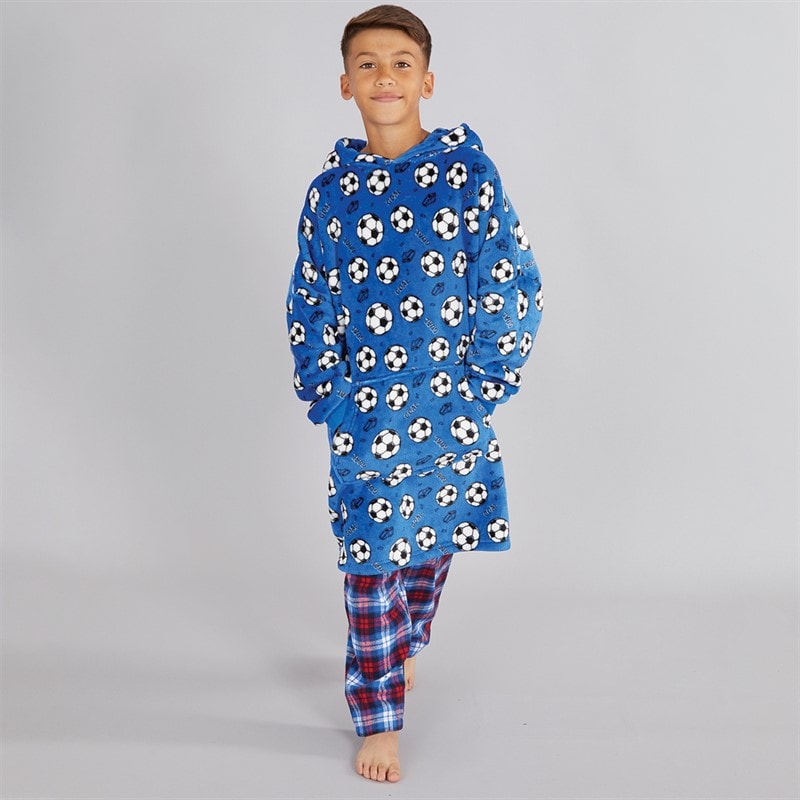 Kangaroo Poo Chłopcy bluza z kapturem strike blanket - Niebieski – zdjęcie  3