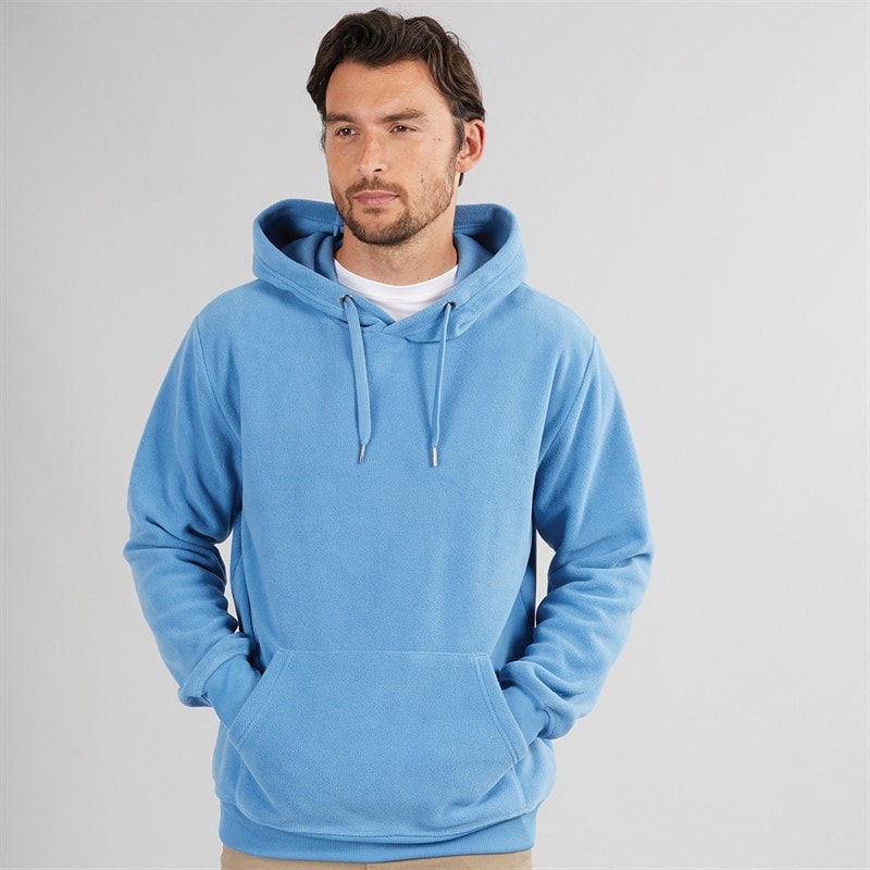 Heren polar fleece hoodie Blauw - Afbeelding 1
