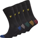 Lot de cinq paires de chaussettes Graham hommes Noir