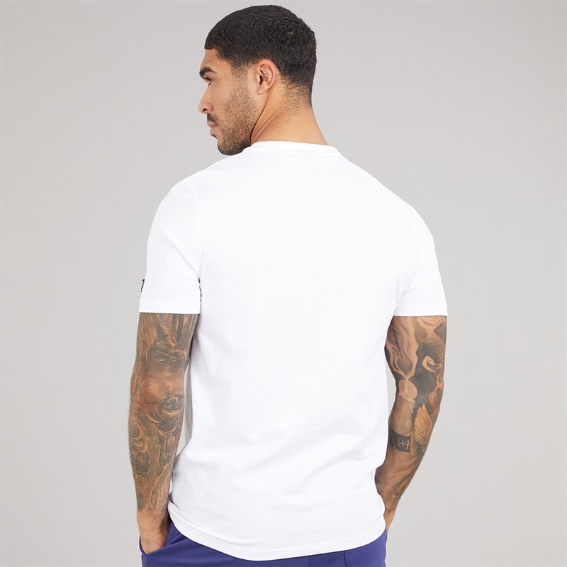 T-shirt à motif chardon sportif hommes X781 Blanc/Gala Rouge - Image 2