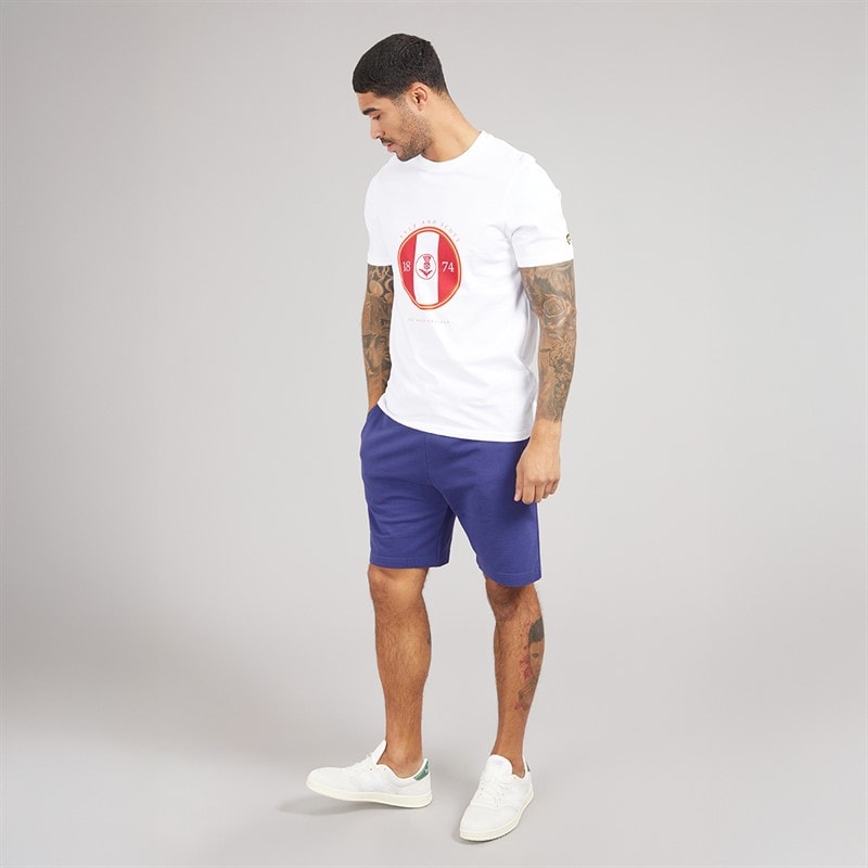 T-shirt à motif chardon sportif hommes X781 Blanc/Gala Rouge - Image 4