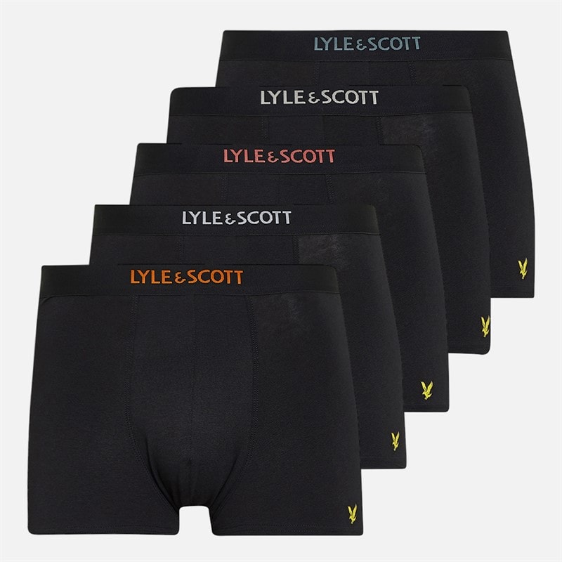 Lyle And Scott Vintage Boxers Henrick cinq-pack hommes - Black Multi