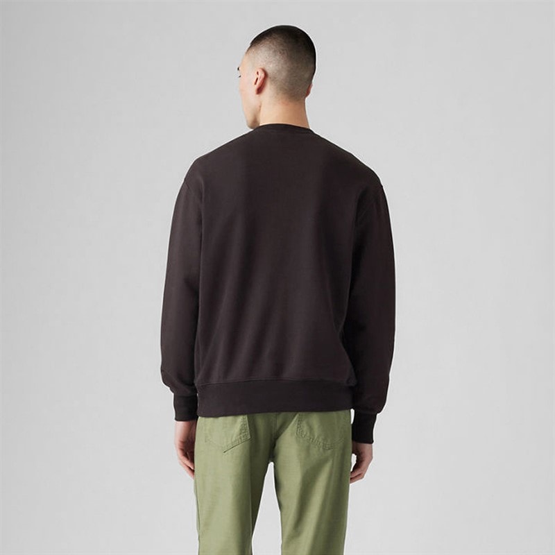Heren authentic crew trui Black Agate Garment Dye - Afbeelding 2