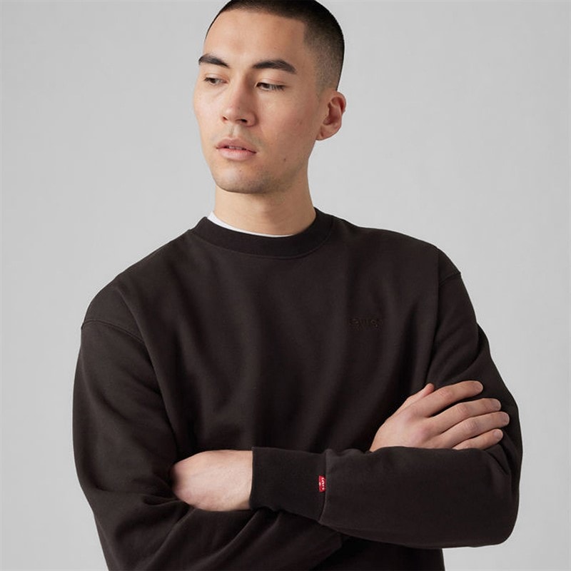 Heren authentic crew trui Black Agate Garment Dye - Afbeelding 3