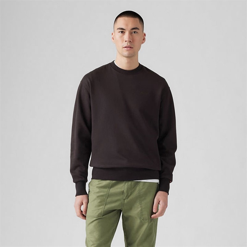 Heren authentic crew trui Black Agate Garment Dye - Afbeelding 4