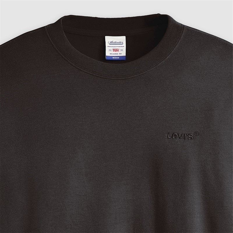Heren authentic crew trui Black Agate Garment Dye - Afbeelding 5