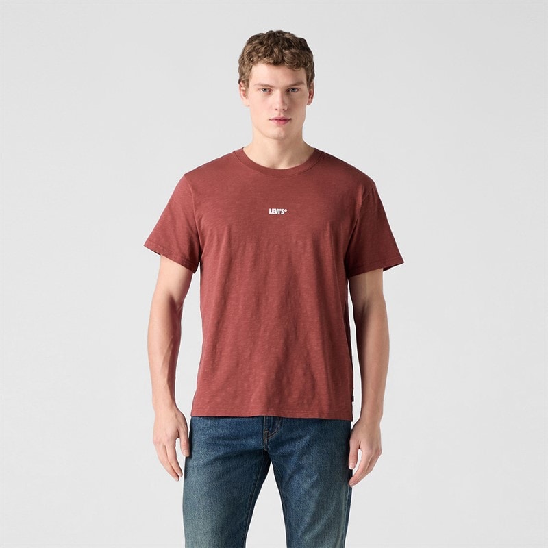 Herren - Locker Geschnittenes T-Shirt Levis Records 1 Crushed Berry - Bild 2