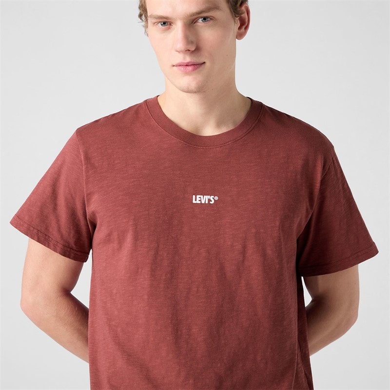 Herren - Locker Geschnittenes T-Shirt Levis Records 1 Crushed Berry - Bild 3