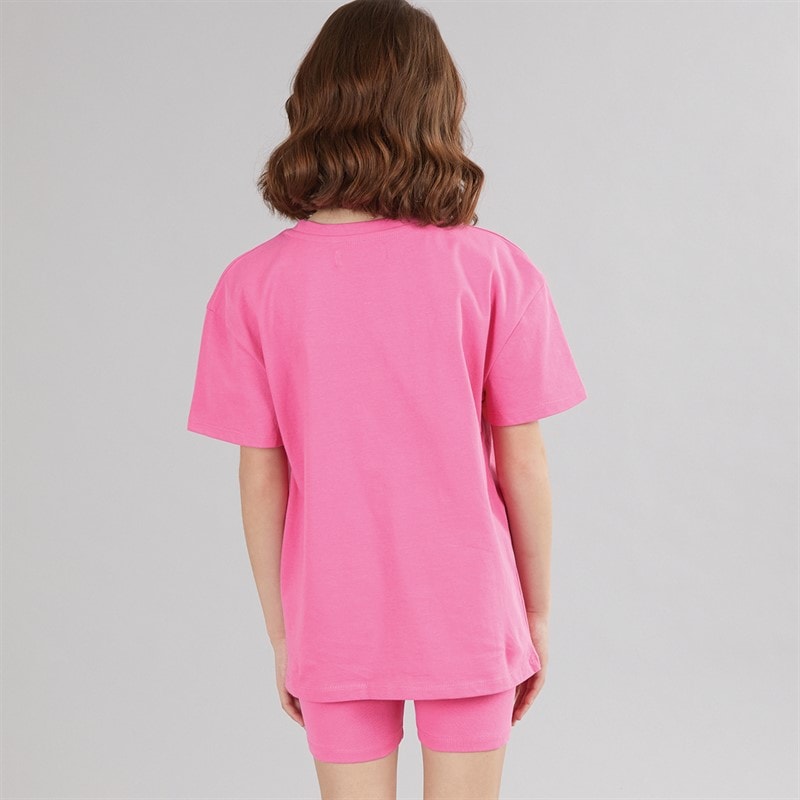 MINOTI Dziewczęce zestaw t-shirt i szorty - Neon Coral – zdjęcie  2