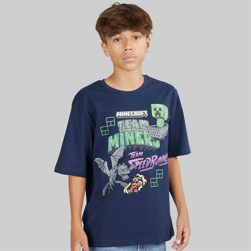 MINECRAFT Jongens mjahi t-shirt - Navy Blazer