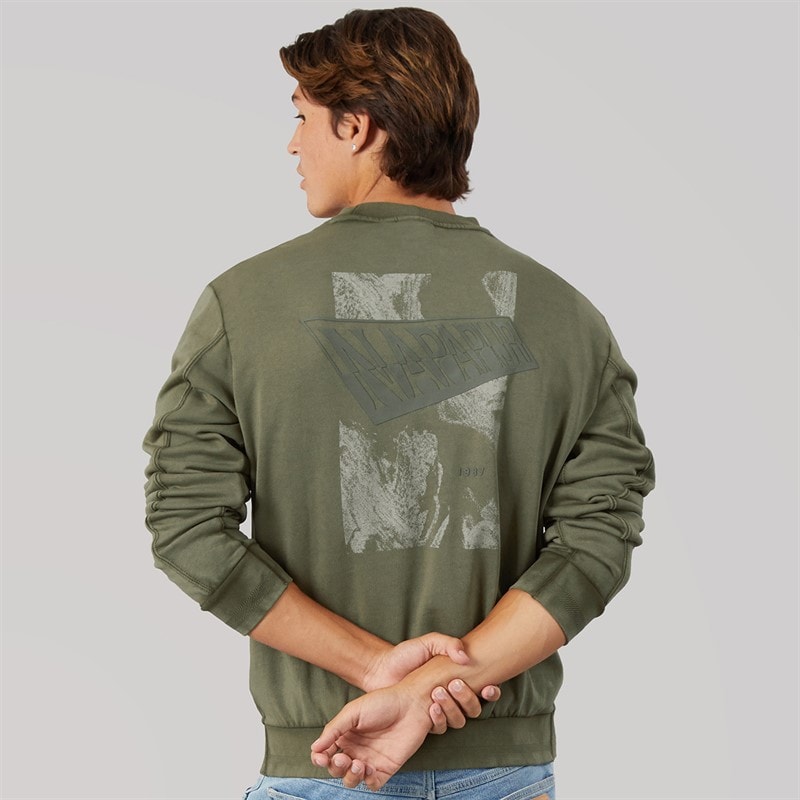Napapijri Herren - Aren Crew Sweatshirt - Tea Leaf