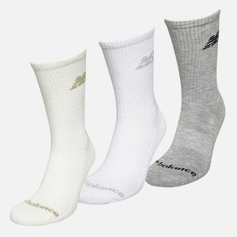 Flying logo driepack crew sokken Wit/Grijs Heather/Sea Salt - Afbeelding 2