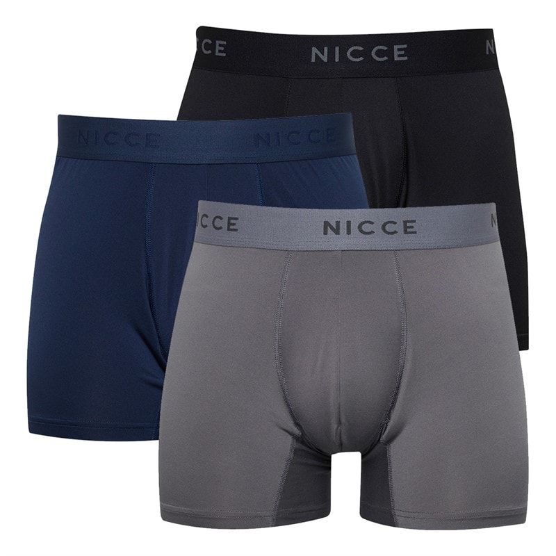 Boxers microfibre Gunnar trois pièces hommes Noir/Marine/Steel Grey - Image 1