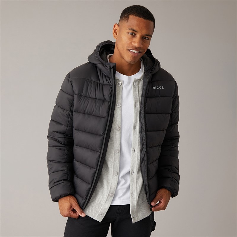 NICCE Manteau matelassé zippé charing hommes - Noir
