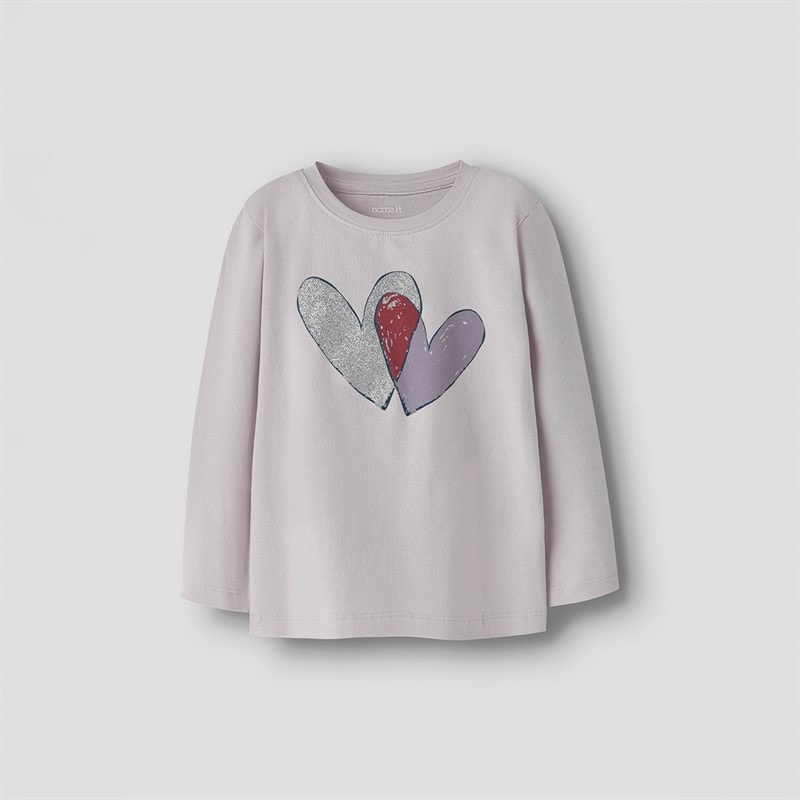 Name It Mädchen - Teartas Langarm-T-Shirt - Lilac Marble