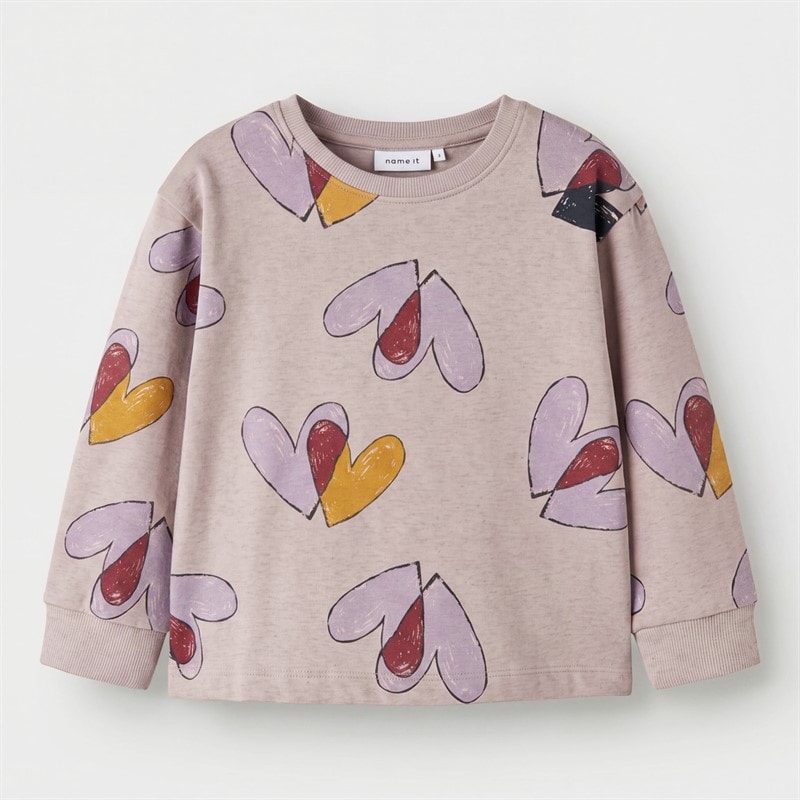 Name It Mädchen - Teart Sweatshirt - Lilac Marble