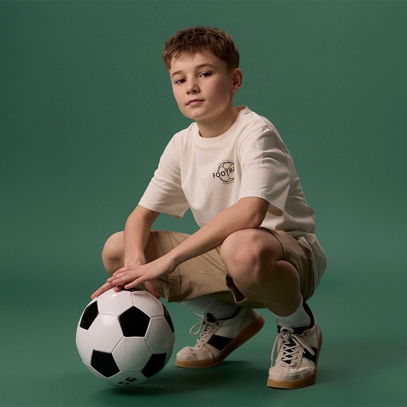 Chłopcy koszulka piłkarska Himas Cloud Dancer/Football – zdjęcie  3