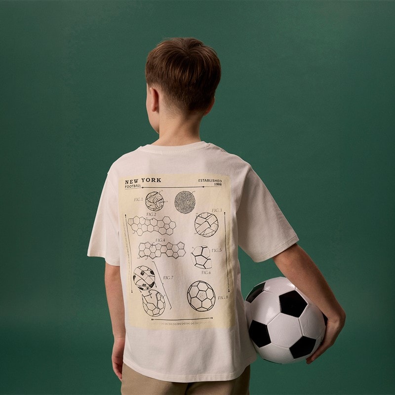 Chłopcy koszulka piłkarska Himas Cloud Dancer/Football – zdjęcie  4