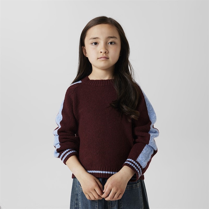 Name It Mädchen - Rania Langarm-Stricktop - Bordeaux - Bild 1