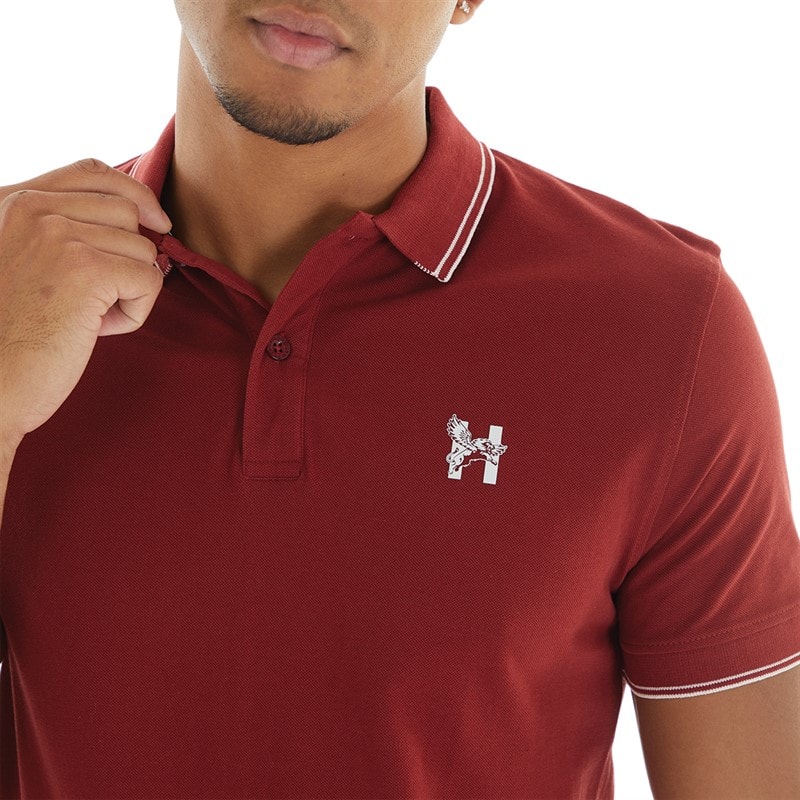 Polo henflare hommes Deep Red - Image 3