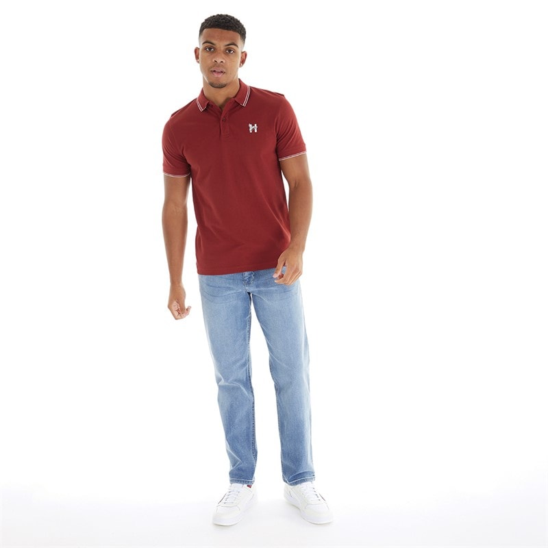 Polo henflare hommes Deep Red - Image 4