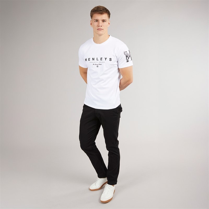 Mężczyźni spodnie chino Visit Czarny – zdjęcie  3