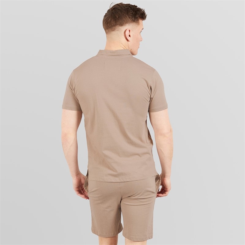 Ensemble polo et shorts Henychill hommes Taupe - Image 2