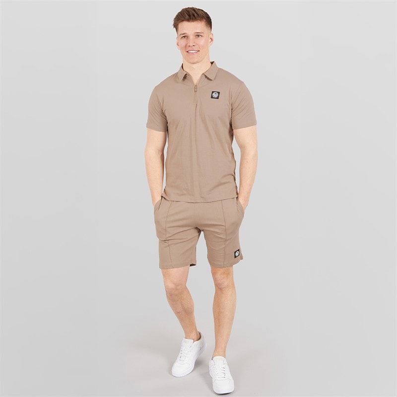 Ensemble polo et shorts Henychill hommes Taupe - Image 4