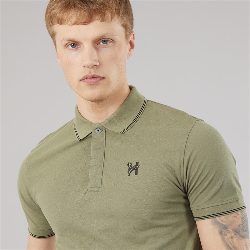 Heren moorehen poloshirt Khaki - Afbeelding 3