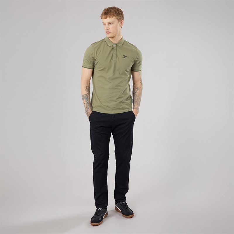 Heren moorehen poloshirt Khaki - Afbeelding 4