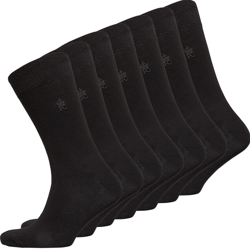 French Connection Herren - FC Sieben-Pack Socken - FC1 Schwarz/Gunmetal