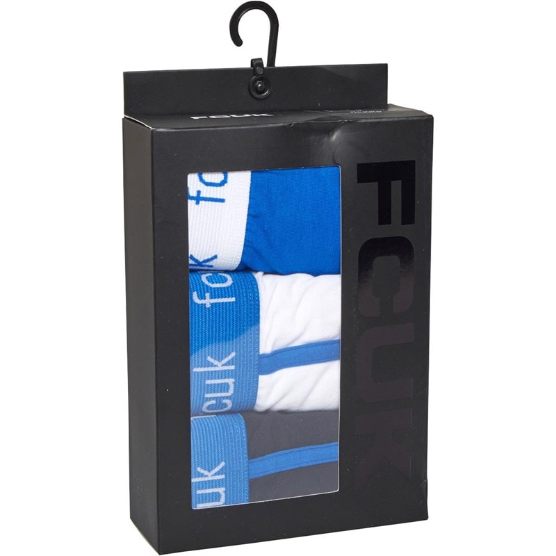 Boxers FCUK trois-pack hommes FCUK 7 Marine/Blanc/Prince - Image 2