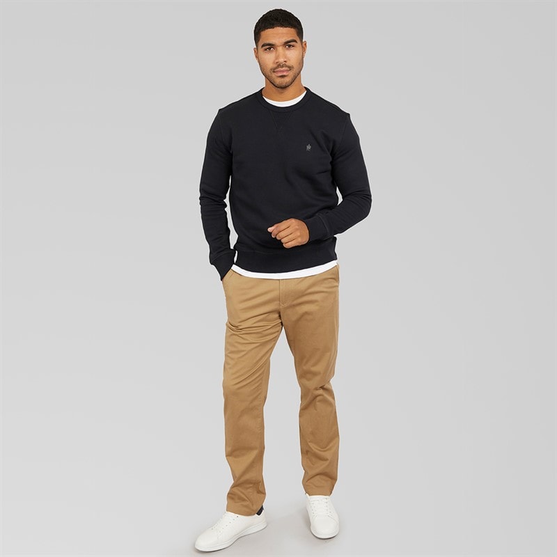 Sweat-shirt à col rond hommes Marine - Image 3