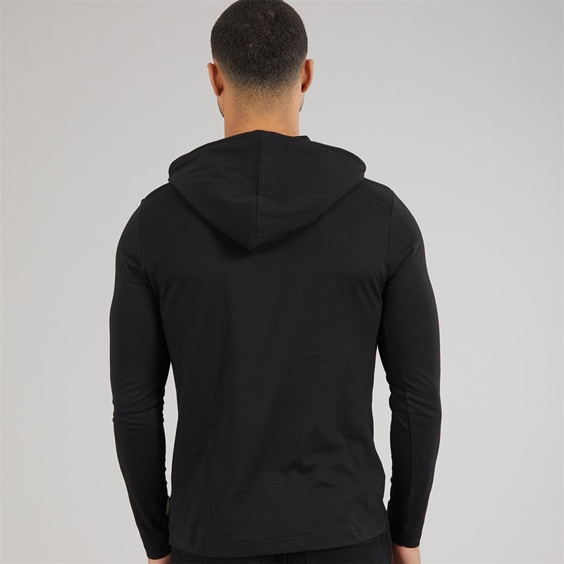 Haut à capuche hommes Noir/Blanc - Image 2