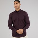 Herren - Oxford-Hemd mit Langarm Solid Chateaux/Marine