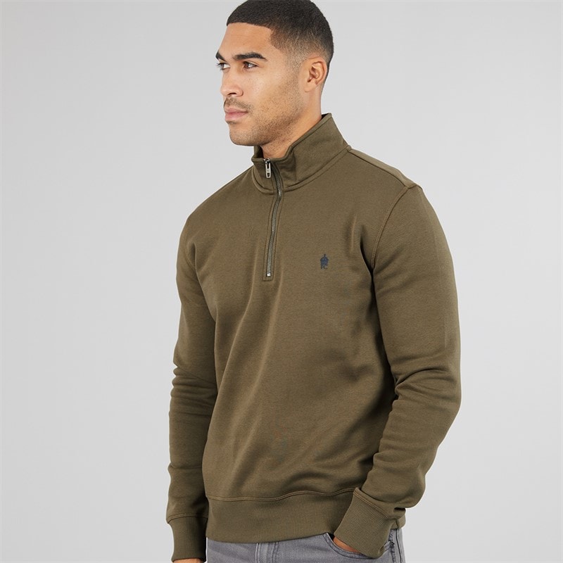 Herren - FC 1/2 Zip Sweatshirt Khaki - Bild 3