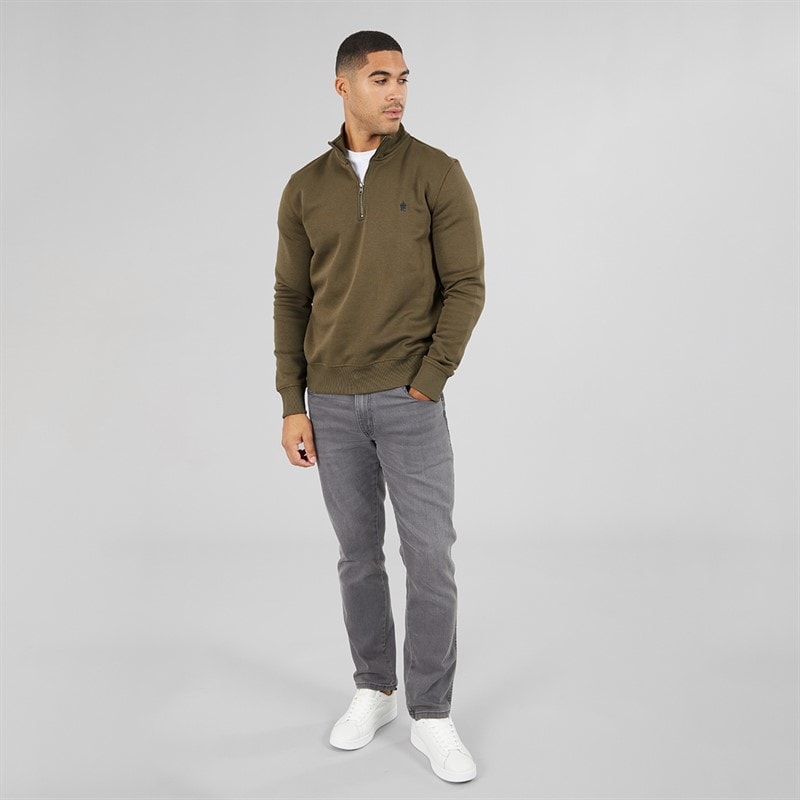 Herren - FC 1/2 Zip Sweatshirt Khaki - Bild 4