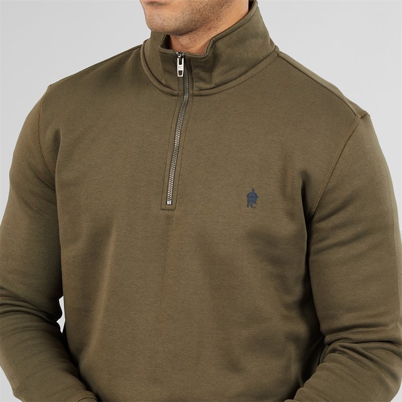 Herren - FC 1/2 Zip Sweatshirt Khaki - Bild 5