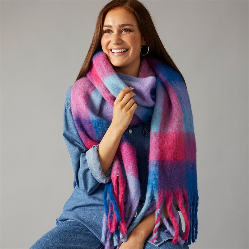 Dames sjaal Multi/Winter White - Afbeelding 2