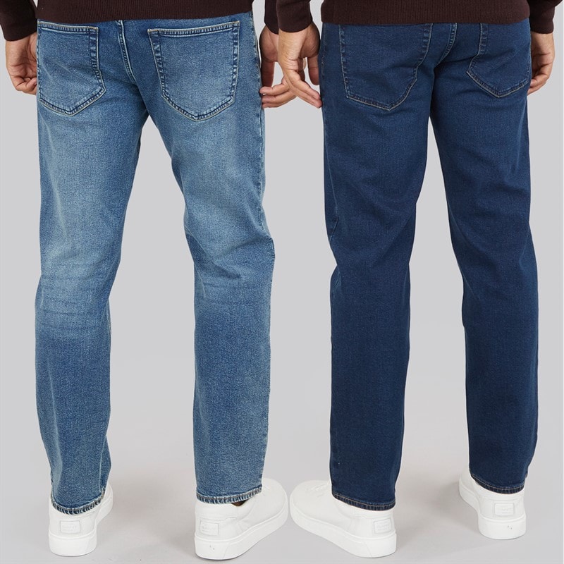 Mężczyźni jeansy FCUK w regularnym kroju, pakowane po dwa Ind50 - Midwash/Ind55 - Stonewash – zdjęcie  2